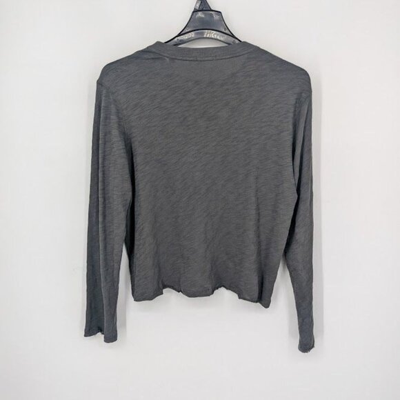 ATM T Shirt Women Size M Slub Cotton  Minimalist Raw Hem Athleisure Luxe Basics - Picture 2 of 8